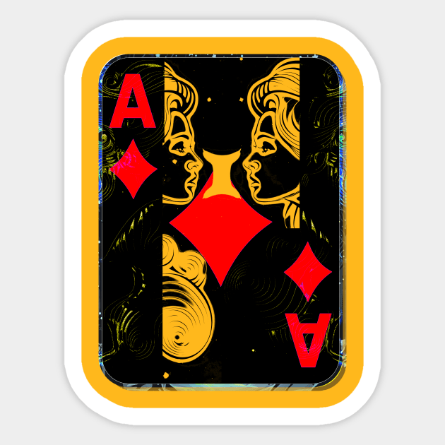 lady of aces Sticker by psanchez